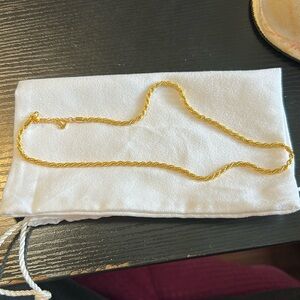 Elegant Gold Rope Chain Necklace